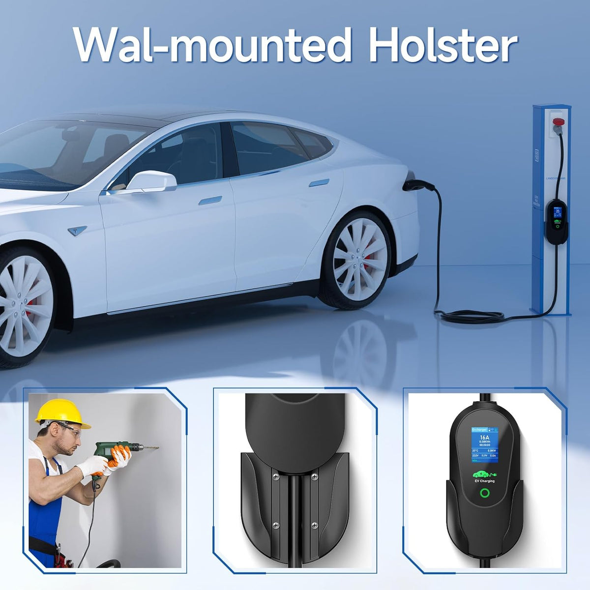 <font dir="auto" style="vertical-align: inherit;"><font dir="auto" style="vertical-align: inherit;">        EV Charger CEE 11kW, type 2 charging cable CEE plug, 3-phase, 7 m, 6-16 A, portable EV charger and mobile Wallbox charging station for IEC 62196-2