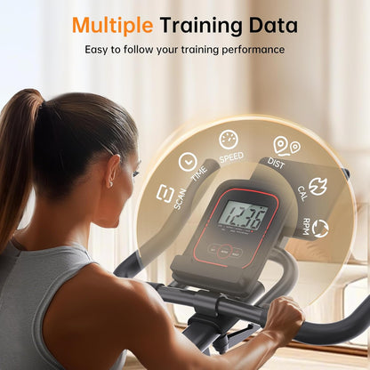 Hometrainer - JOROTO Stationaire fietsen voor thuis, magnetische workoutfiets, indoor cyclingfietsen met4-weg verstelbare, lcd-monitor met tpm, iPad-houder, 10/20kg vliegwiel, belastbaar tot 150 kg