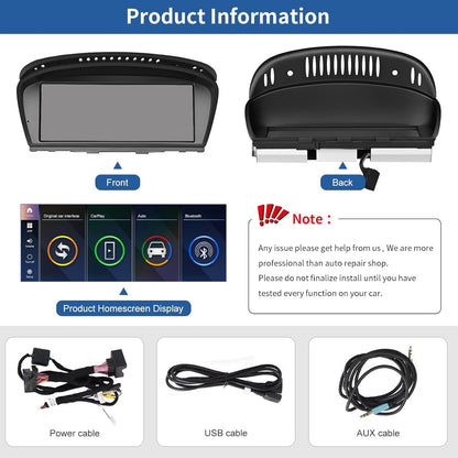 8,8 Inch Autoradio – Touchscreen Multimedia Systeem – Navigatie Radio Speler – CarPlay Android Auto Mirrorlink – Draadloos Verbinden – HD Resolutie 1920x720 Pixels