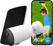 Beveiligingscamera Buiten - WiFi-bewakingscamera - Camerabewaking - Draadloos - met 5200mAh - Type-C - Zonnepaneel - AOV-Modus - Detectie van Personen - Voertuigen - Nachtzicht in Kleur - Tweerichtingsaudio - Wit