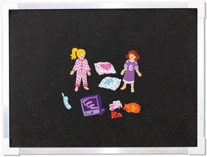 Crestline Products Magnetisch droog uitwisbaar en flanellen bord, 18" x 24"