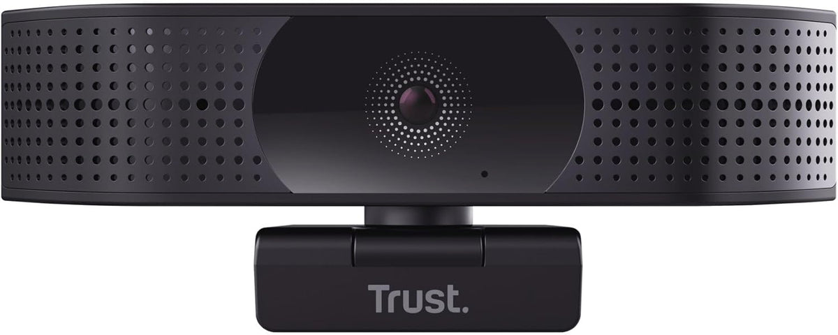 Trust Teza 4K Ultra HD Webcam, 3840x2160, met 2 Microfoons en Autofocus, 30 FPS, USB Plug & Play, Webcam voor Teams, Zoom, Skype, PC, Laptop, Mac, Macbook - Zwart
