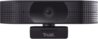 Trust Teza 4K Ultra HD Webcam, 3840x2160, met 2 Microfoons en Autofocus, 30 FPS, USB Plug & Play, Webcam voor Teams, Zoom, Skype, PC, Laptop, Mac, Macbook - Zwart