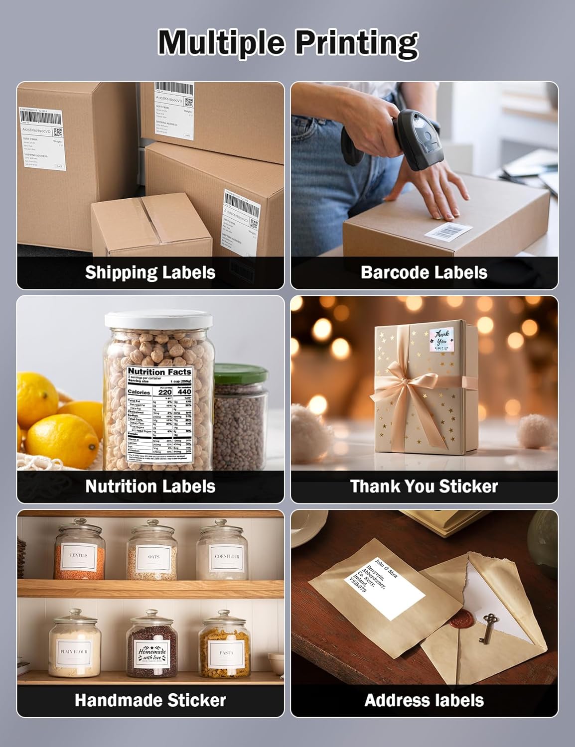 Memoking Bluetooth DHL labelprinter, mobiele Thermo 4 x 6 verzendlabels, printer voor kleine familiebedrijven, 249-BT printer voor eBay, Etsy, UPS, USPS, Amazon, Royal Mail, Hermes, Shopify, FedEx