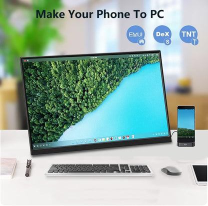 4k draagbare monitor, 14 inch draagbare monitor USB C, 10-bits Adobe 95% HDR game-display met USB C/HDMI/Mini DP, compatibel met laptop/gameconsole/pc/Surface