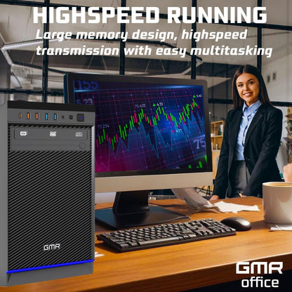 GMR Ultra i7 Office PC - Business Office Computer | 16 GB RAM | 512 GB SSD M.2 | DVD±RW | USB 3 | Windows 11 Pro | WiFi Bluetooth