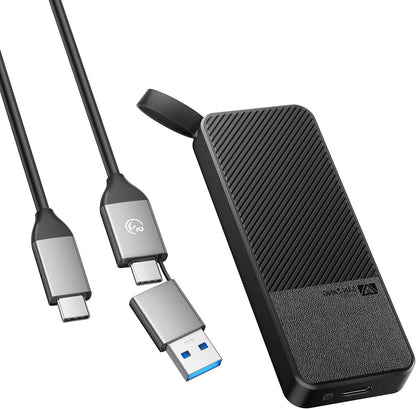 SAN ZANG MASTER Portable SSD 2TB, USB 3.2 Gen2 Portable SSD, with USB-C Cable, 560MB/s Reading, 520MB/s Writing, Reliable Storage for Mac, Laptop, USB-C Smartphone and More, Black - QUORE