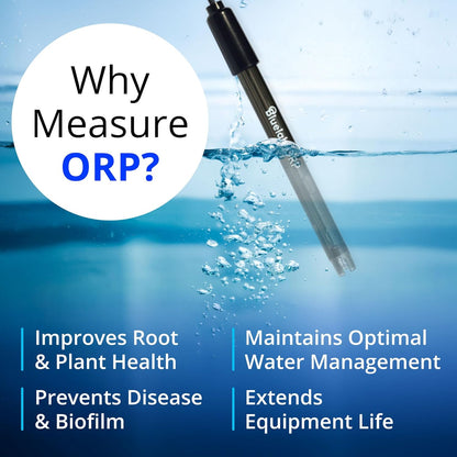 Bluelab ORP-meetinstrument – draagbare redoxpotentiaalmeter (ORP) met verlicht display, verwisselbare sonde en 2 m kabel voor bewaking van de waterkwaliteit