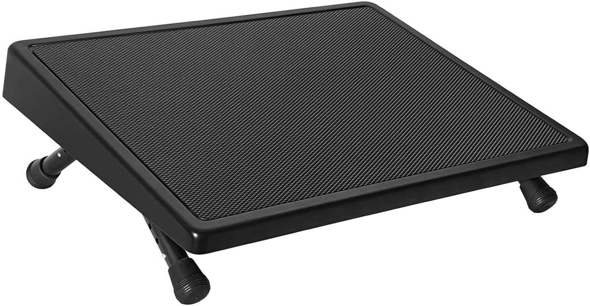 Wedo 103211501 voetensteun EDV, plaatstaal, antislip rubberen bekleding, 4 treden helling, afgeronde randen, rubberen voetjes, TÜV/GS getest, zwart
