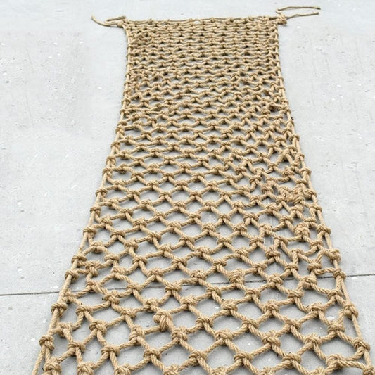 Decoratief Touwgaas Voor Binnen of Buiten, Bescherming Van De Veiligheid Henneptouw Net - Children's Balkon Reling Leuning Kindje Trappen Beschermende Net Indoor Speeltuin Cargo Trailer (3x7m)