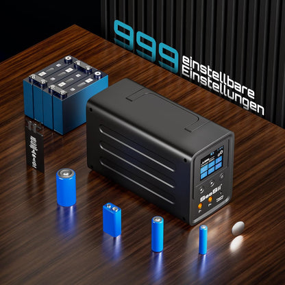 SEESII spot welder machine voor accu's met condensatoren: 10080W accu lasapparaat met heteluchtpistool-kit, spot welder voor 0,1-0,5 mm vernikkelde strips, 999 versnellingen voor 18650 lithium accu