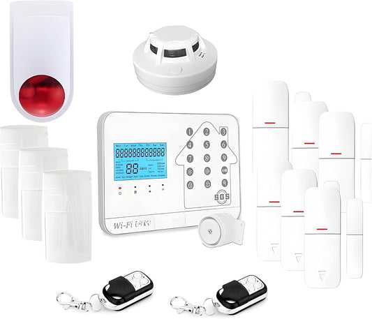 LIFEBOX - Alarminstallatie voor thuis, draadloos, WLAN, internetbox en GSM Futura, wit, Smart Life – alarm, schaalbaar, zonder contract en verbonden – gewoon je huis – set dier 6