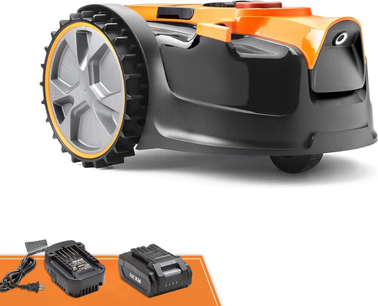 Robotmaaier – Grasmaaier – Automatische Grasmaaier – Snoerloze Maaier – Tuinrobot – Compact Model Voor 80 m² – Li-ion Accu 2 Ah & Obstakeldetectie Met Camera - QUORE