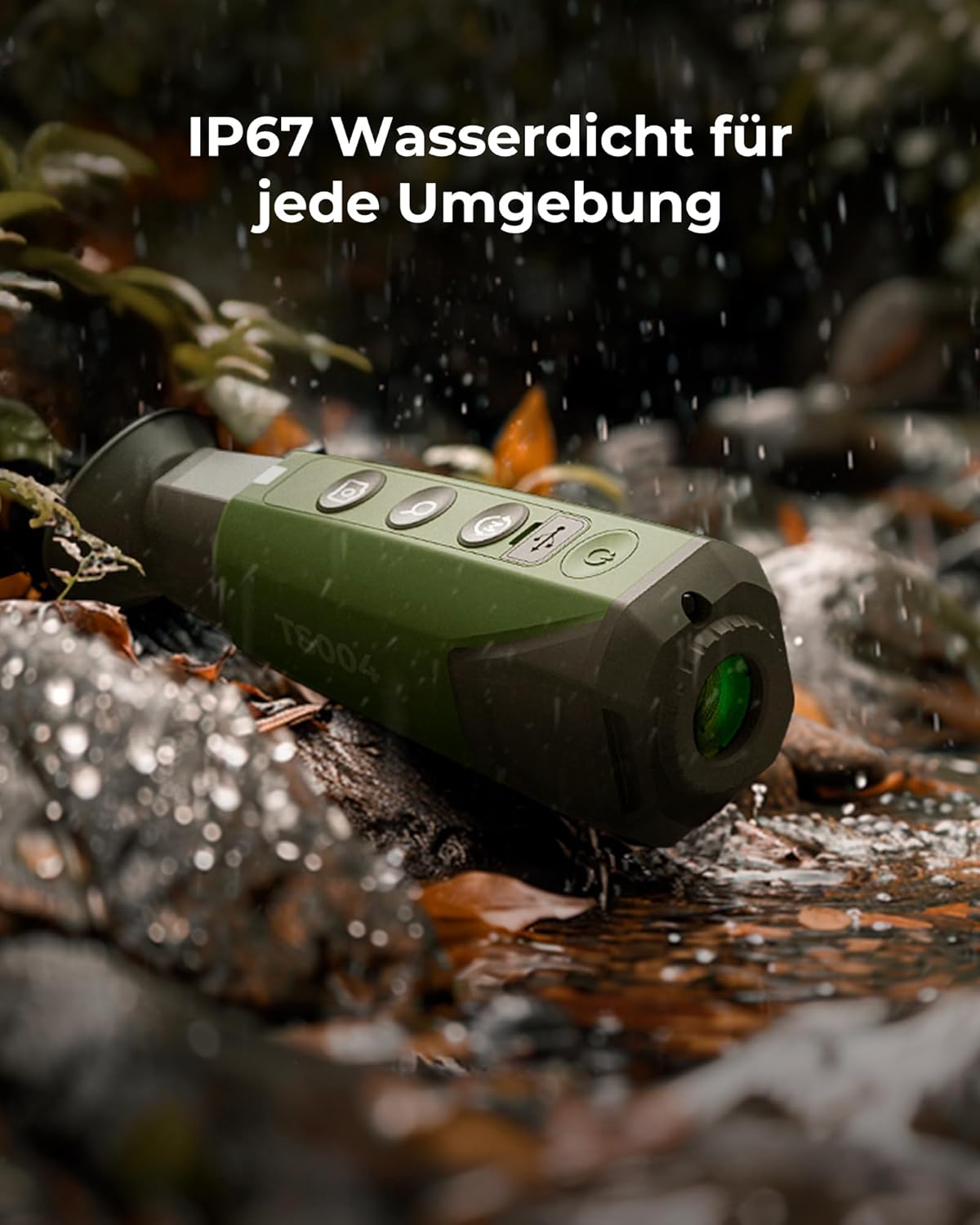 TOPDON TS004 warmtebeeldcamera jacht, 256 x 192 IR-resolutie, 50 Hz, 13 mm lens, 11 uur looptijd, 410 m detectiebereik, 8 x zoom, 32 GB