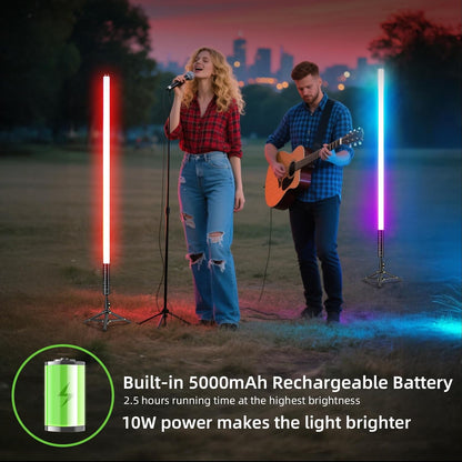 4 Stuks Led-Videolichtstaaf – Led Videolamp – Led Video Lichtstaaf – Rgb Videolicht – Handheld Fotografie Licht – 5000 mAh Accu – USB-C Opladen