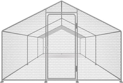 Kippenhok – Kippenren – Kippenverblijf – Pluimveehok – Kippenkooi – Verzinkt Staal – 18 m² Grootte (6x3x2m)