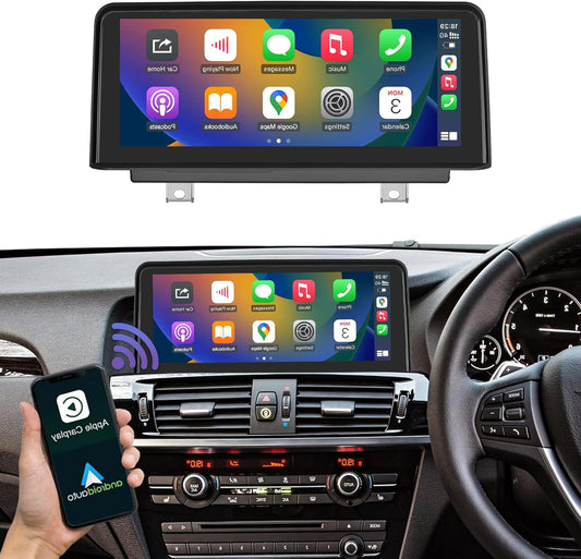 Road Top 10.25 Inch Car Radio Touch Screen Wireless CarPlay Android Car for BMW X3 X4 Series F25/F26 2013-2016 Year with NBT System,Car Stereo Multimedia Radio Receiver - QUORE
