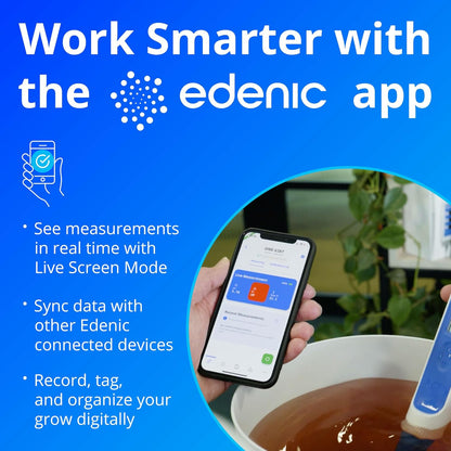 Bluelab OnePen - een 3-in-1 temperatuur-, EC/PPM- en pH-meter, bliksemsnelle meetwaarden - Bluetooth-gegevensuitwisseling & in-app-tracking - verwisselbare sonde