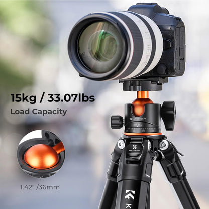 Camerastatief – Fotostatief – Reisstatief – Videostatief – DSLR Statief – Verstelbaar Van 48 Tot 177 Cm – Aluminium Met 15 Kg Draagvermogen