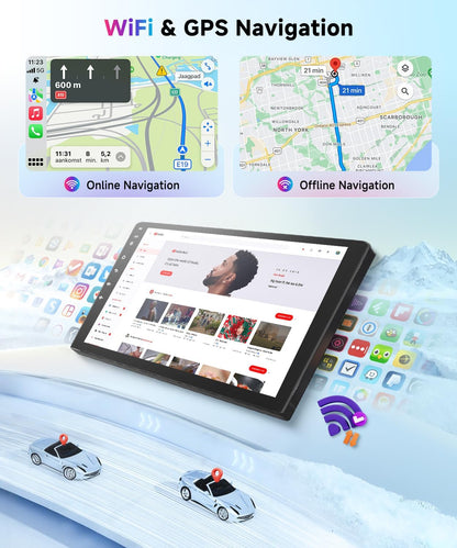 Autoradio – Multimedia Systeem – Car Stereo – Android Radio – 9 Inch Touchscreen – Android 15 Systeem – Draadloze CarPlay & Android Auto – GPS Navigatie Met Wi-Fi