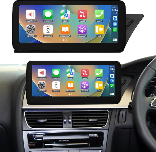 Road Top 12.3 Inch Car Radio Wireless CarPlay Touch Screen for Audi A4 A5 2009-2015 Year with 3GMMI, Car Radio Stereo Multimedia Screen, Support Wireless Android Auto, Navigation, Mirrorlink - QUORE