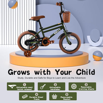 RULLY 16 inch jongensfiets in groen