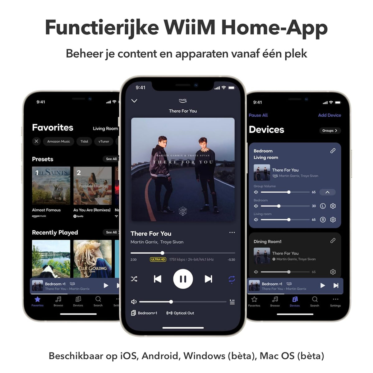WiiM Amp Pro: Multiroom streamingversterker | Compatibel met Chromecast, Alexa | HDMI, Spraakbesturing | Stream vanaf Spotify, Amazon Music, Tidal en meer - Donkergrijs