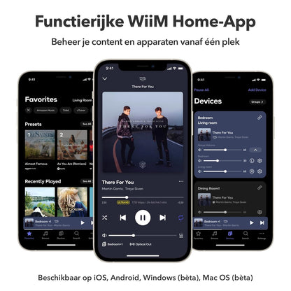 WiiM Amp Pro: Multiroom streamingversterker | Compatibel met Chromecast, Alexa | HDMI, Spraakbesturing | Stream vanaf Spotify, Amazon Music, Tidal en meer - Donkergrijs