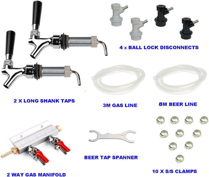 Triplej Ball Lock Bier Keg Kegerator Bier Conversie Kit (2-weg Kegerator Conversie Kit)