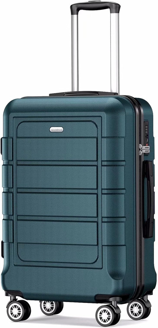 SHOWKOO Kofferset Uitbreidbaar Reiskoffer PC+ABS Hardschalige Carry on Lichtgewicht Duurzaam Trolley Reizen Cabine Koffer Bagage met Spinner Wielen TSA Slot