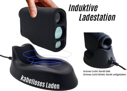 Laserafstandsmeter PRO X7 incl. inductief laadstation, jacht, golf, ranvinder tot 1000 m, snelheidsmeting