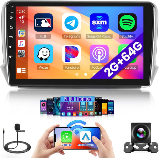 Carplay Autoradio – Android Auto Radio – Touchscreen Stereo – GPS Navigatie Systeem – 10,1 Inch IPS Display – Android 13 – 2GB RAM 64GB Opslag - QUORE
