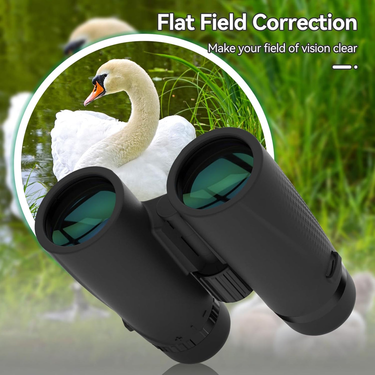 Svbony SA205 Binoculars for Adults, 10x42 ED Flatfield Correction Glass Bak4 Prism FMC Lens with High Power IP67 Waterproof, Equipped with Neck Strap, Large Eyepiece for Bird Watching - QUORE