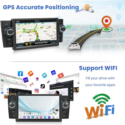 Autoradio – 2-DIN Autoradio – Android Autoradio – Touchscreen Autoradio – Multimediasysteem – 9 Inch HD-Touchscreen – Draadloos CarPlay & Android Auto