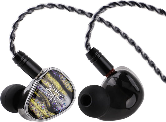 Hybride In-Ear Monitor – IEM – Bedrade In-Ear Hoofdtelefoon – Oordopjes – Gaming Koptelefoon – Voelbare Bas met Vibratietransducer – Afneembare 2-Pin Kabel