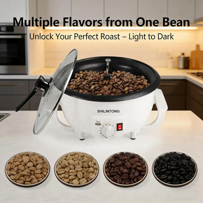Elektrisch koffierooster, koffiebonen-noten-pinda-cashew-astania-roostermachine voor het huishouden, instelbare temperatuur, capaciteit 750 g (zonder timerfunctie)