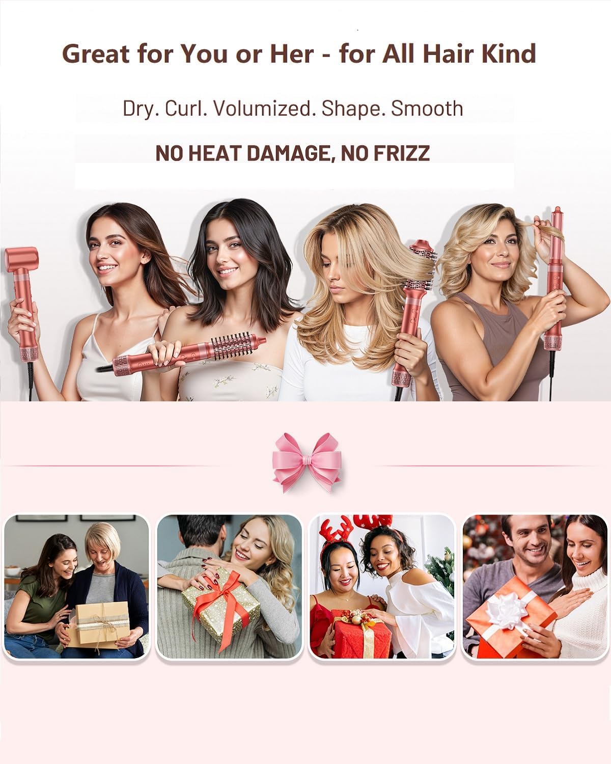 5-In-1 Air Styler – Föhnborstel – Krultang – Krulborstel – Volumeborstel – 110.000 Tpm Borstelloze Motor – 23 M/S Luchtstroom