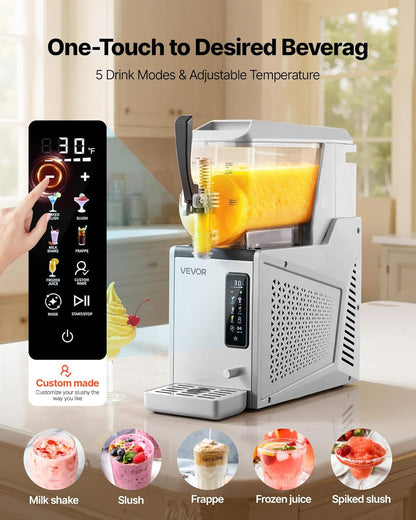 Slushmachine – Slushmaker – IJsdrankmachine – Milkshakemachine – Granitamachine – 3 Liter Enkele Tank – 350 W Met Zelfreinigende Functie