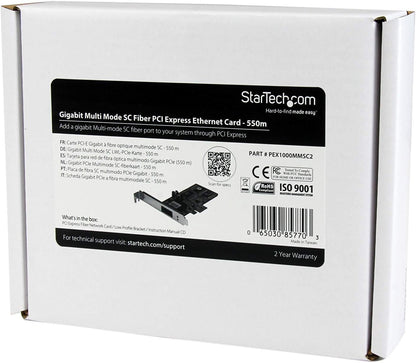 StarTech.com LWL/Glasvezel PCI Express Gigabit Netwerkkaart - SC Fibre Channel Multimode NIC - 550m - PCIe GbE Fiber Network Card