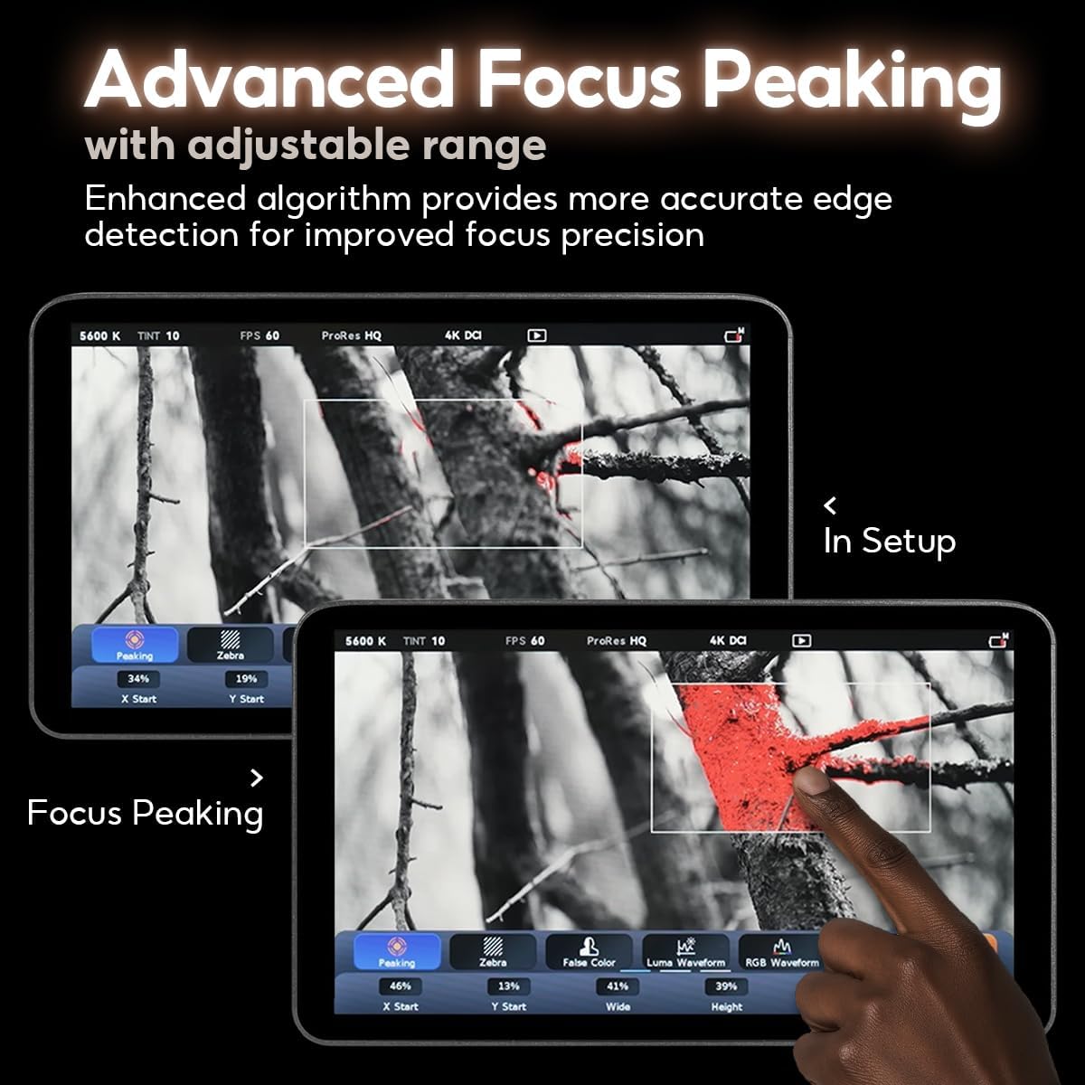 Portkeys LH7H Camera Veldmonitor 7 Inch 1000 Nit Touchscreen 3D LUT Golfvorm Vector Bereik 4K 1920x1080 Field Monitor op Camera met metalen hardware voor DSLR