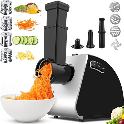 COOCHEER Elektrische vleesmolen, 2000 W, worstvuller, spuitgebak, kibbeset, 3 schijven met gaten voor vlees en groenten