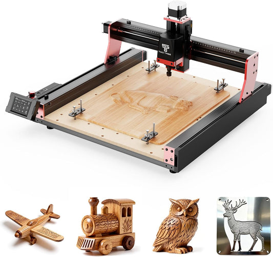Twotrees TTC450 PRO CNC-freesmachine, 3-assige CNC-houtfrees, CNC-frees voor hout en acryl, 90% gemonteerd, werkbereik: 460 x 460 mm