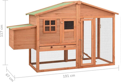 Chicken coop with nesting box solid spruce, chicken coop, chicken coop, chicken coop, poultry house, animal outdoor pens and pens (SPU: 170864)