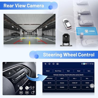 Android 15 autoradio voor VW Golf Skoda Polo Passat Tiguan Touran 4+64G met Wireless CarPlay Android Auto, 9 inch scherm ondersteuning FM RDS 32EQ GPS Bluetooth WiFi SWC AHD achteruitrijcamera