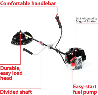 NAX POWER PRODUCTS 600B 42,7 cm3 1,2 kW motor Briggs & Stratton gelicentieerd product, benzine graskantmaaier, handmatige grastrimmer