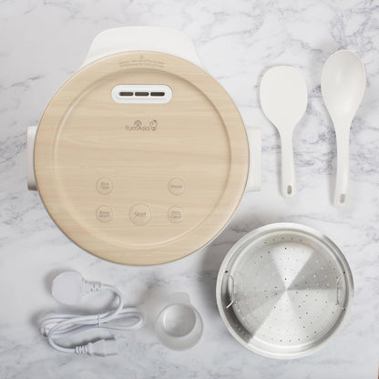 Yum Asia Fuji rijstkoker met inductieverwarming (IH) en keramische kom (5 kopjes, 1,0 liter), 7 rijstkookfuncties, 5 multicooker-functies, led-display, 220-240 V