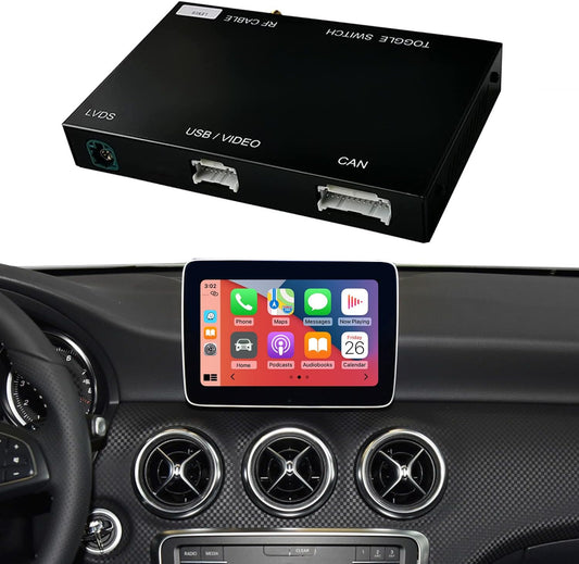 Draadloze CarPlay Kit – Android Auto Adapter – Retrofit Interface – Auto Multimedia Decoder – Mercedes NTG5.0 Upgrade – Ondersteunt Stuurbediening – Compatibel Met Achteruitrijcamera’s
