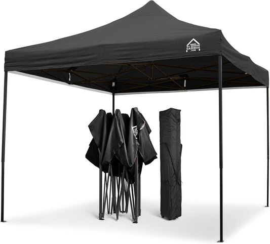 All Seasons Gazebos 3x3m Heavy Duty Volledig Waterdicht Pop Up Gazebo Met Accessoireset - Zwart
