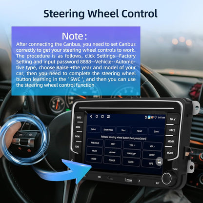 Autoradio – Auto Stereo – Multimedia Speler – Navigatiesysteem – Touchscreen Radio – 7 Inch HD Scherm – Draadloze CarPlay & Android Auto