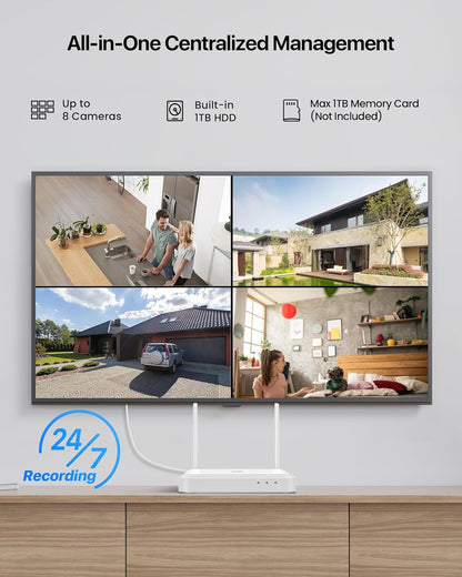 Bewakingscamera Set – Beveiligingscamera – Surveillance Camera – CCTV Camera – Wifi Camera – 5MP 3K Resolutie – 360° Pan & Tilt Met Kleur Nachtzicht